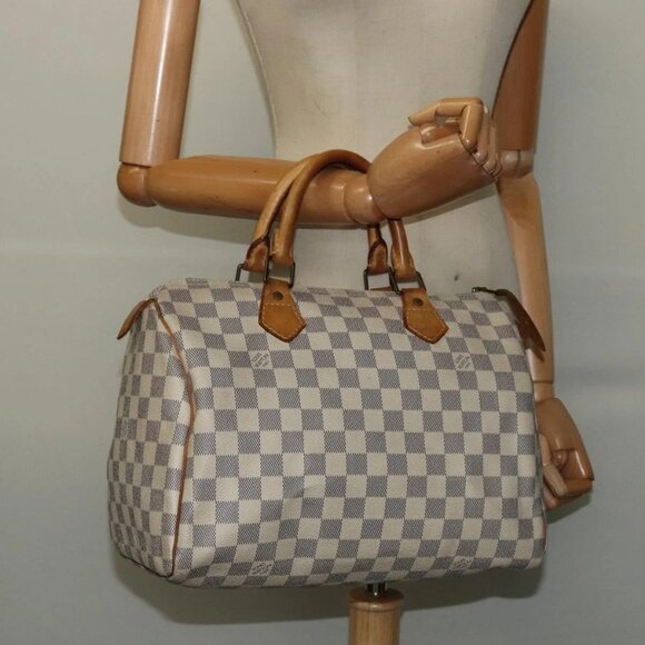 LOUIS VUITTON Damier Azur Speedy 30 Hand Bag - Picture 1 of 16